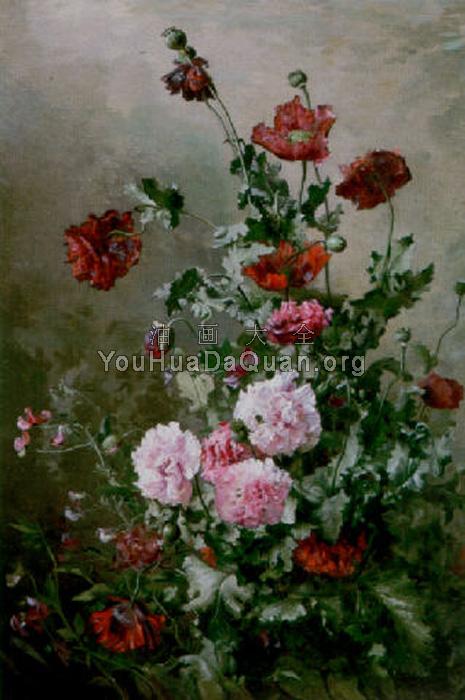 Still life of flowers - 阿尔弗雷德·勒诺丹